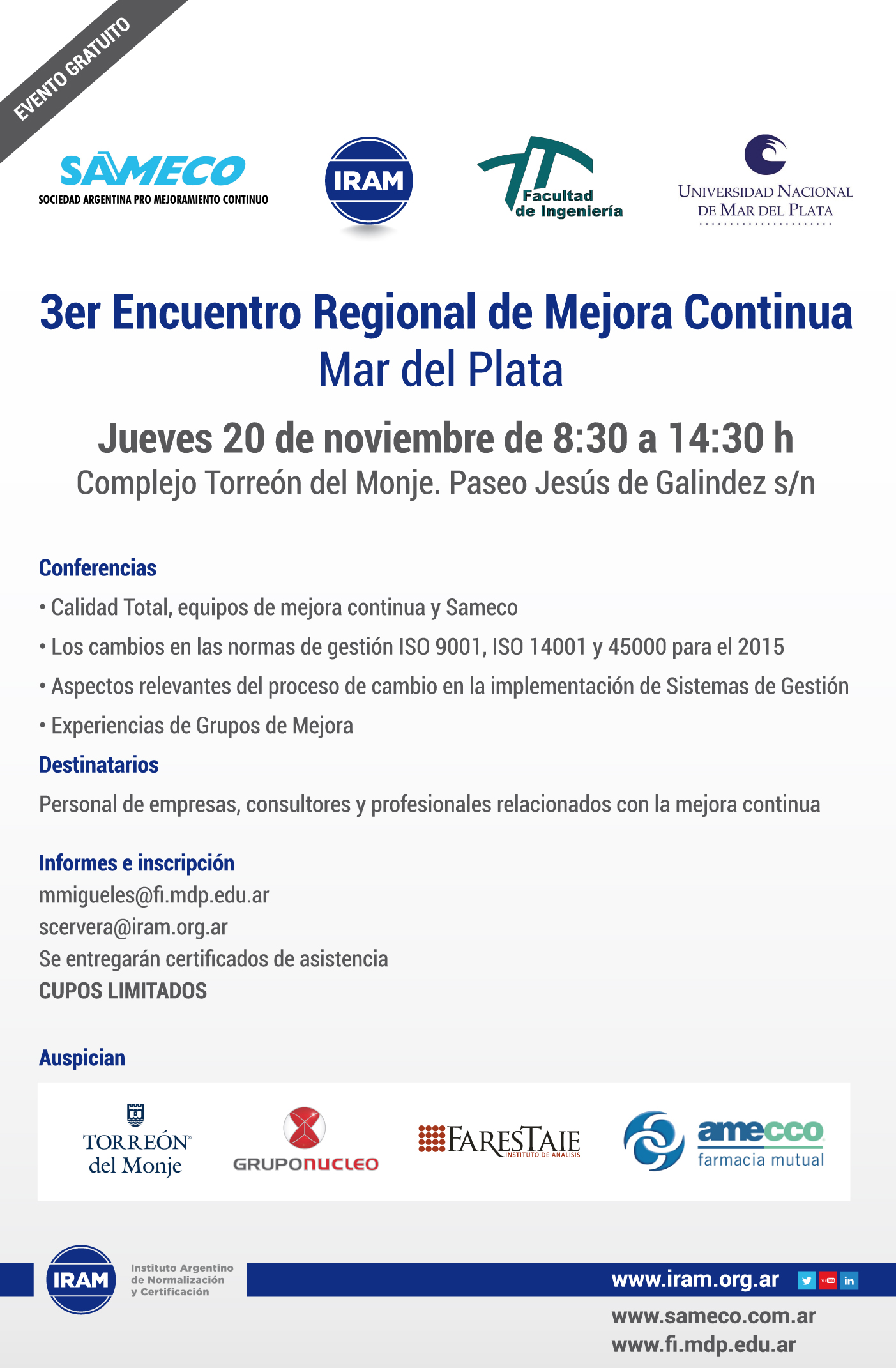 3er Encuentro Regional de Mejora Continua 3 - Mar del Plata