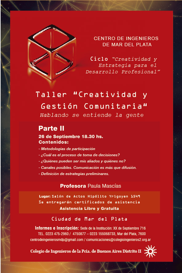 CREATIVIDAD Y GESTION COMUNITARIA PARTE II