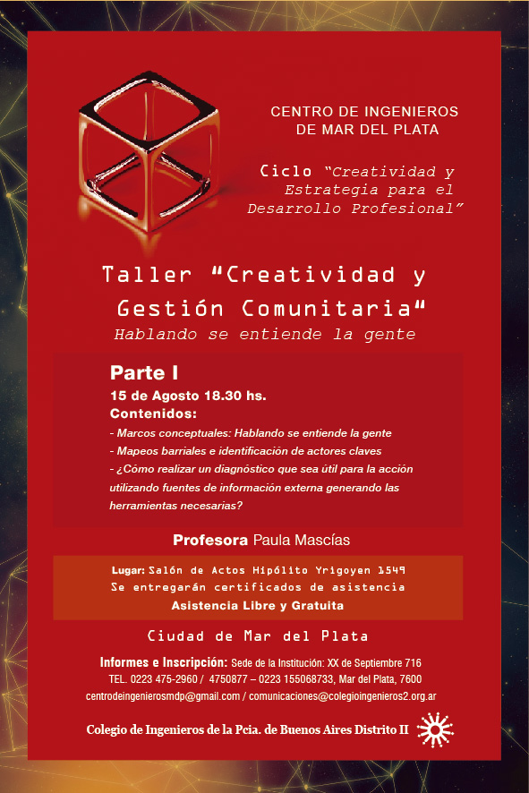 CREATIVIDAD Y GESTION COMUNITARIA PARTE I