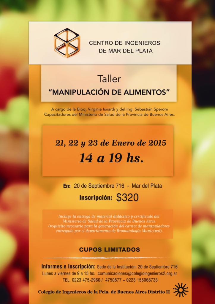 AFICHE MANIPULACION DE ALIMENTOS