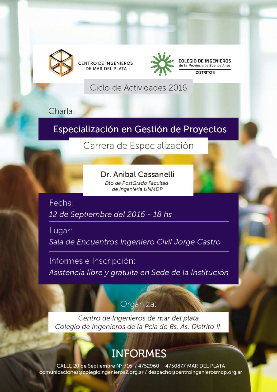 ESPECIALIZACION EN GESTION DE PROYECTOS