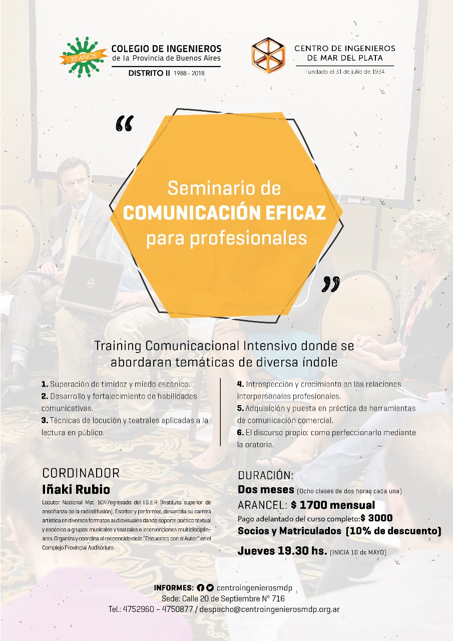 SEMINARIO DE COMUNICACIÓN EFICAZ PARA PROFESIONALES