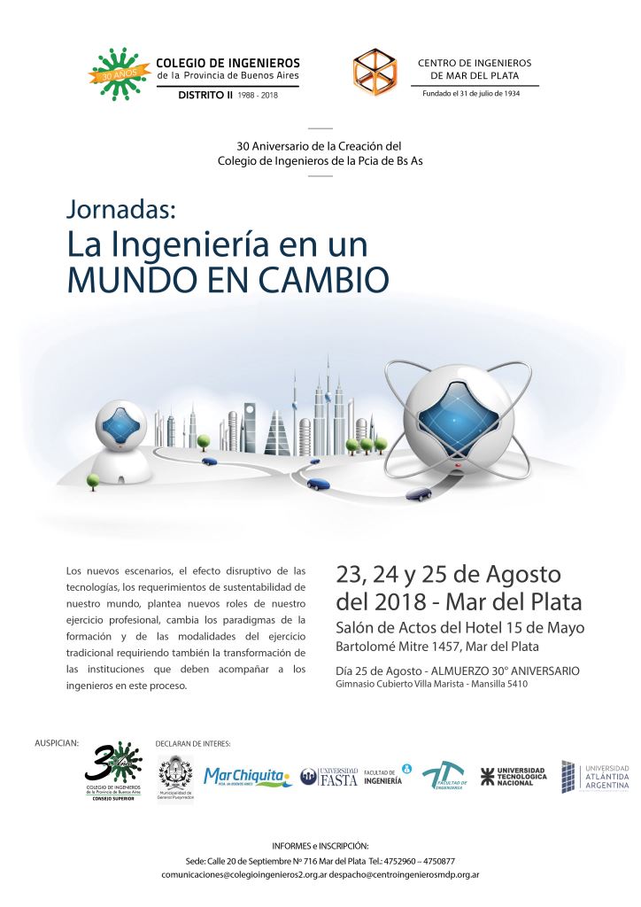 FLYER JORNADAS INGENIERÍA EN UN MUNDO EN CAMBIO 17 08 2018