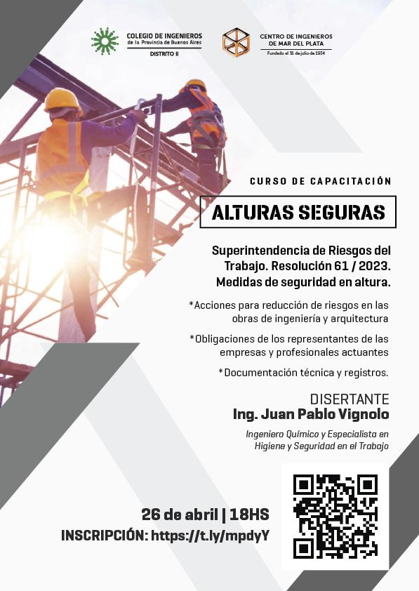 CURSO DE CAPACITACIÓN ALTURAS SEGURAS